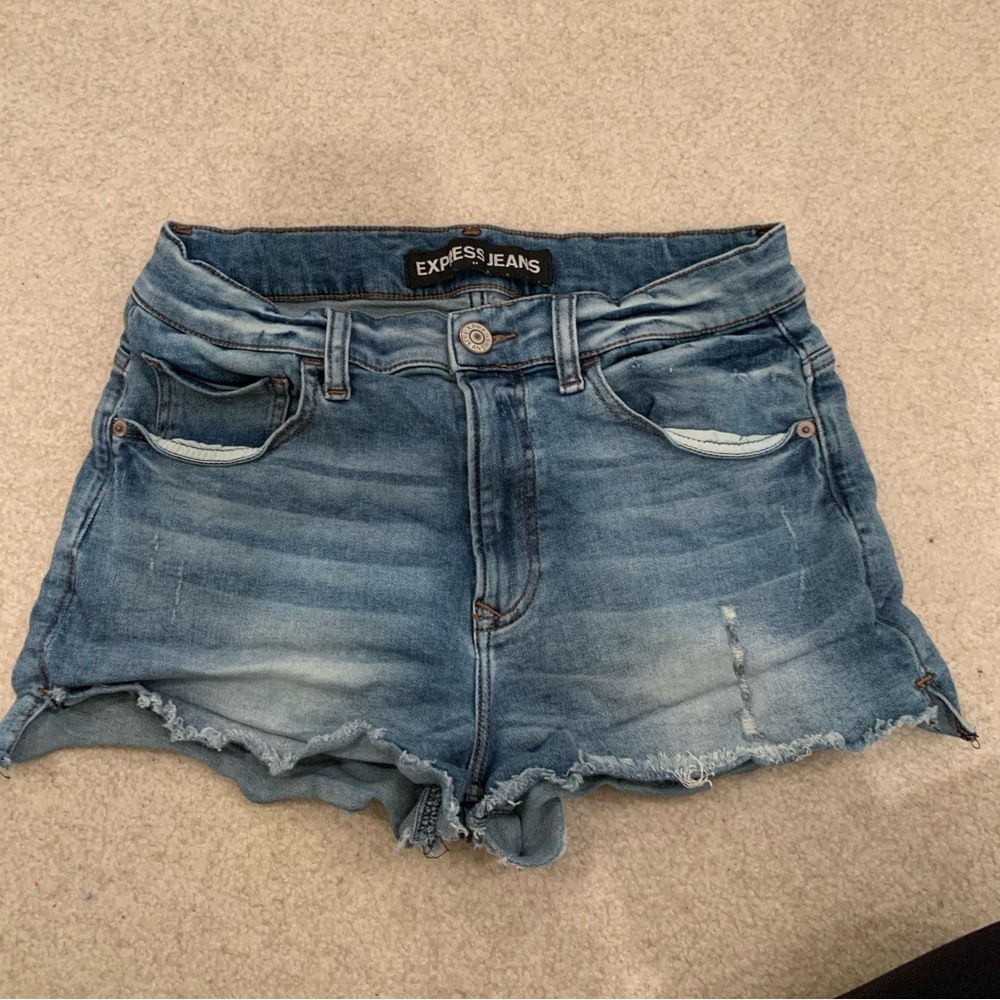 Express Shortie Jean Shorts